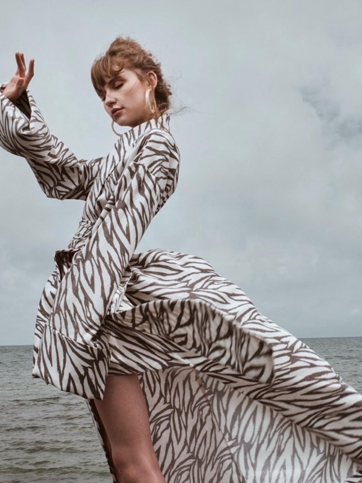 Kate Kimono Elbise Zebra - twostouch